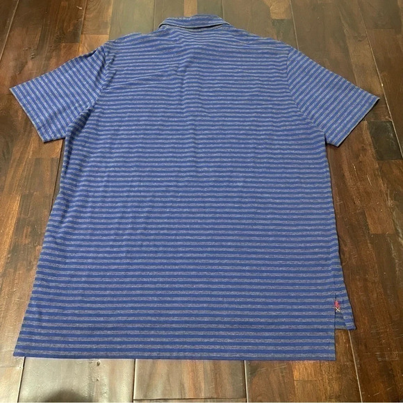 Polo Golf Ralph Lauren Stretch Lisle Blue and Gray Striped Size XL - Picture 6 of 6